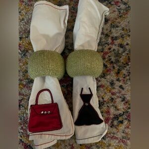 🔆💚Beaded Green Napkin Rings💚🔆